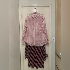 Cathy Daniels & Self Esteem Botton Down Long Sleeve Size Large (2) Total Shirts